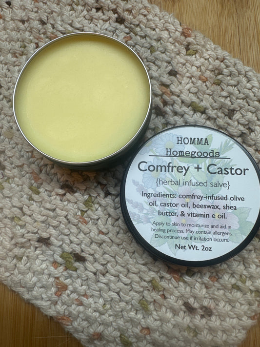 Comfrey + Castor healing salve